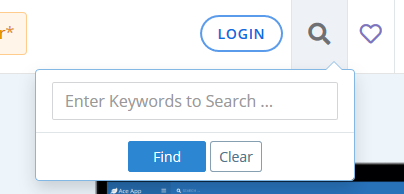 Navbar search