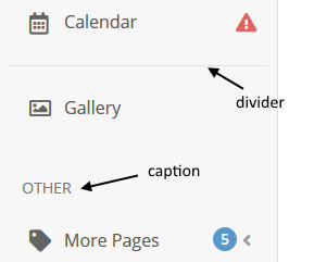 Caption & Divider